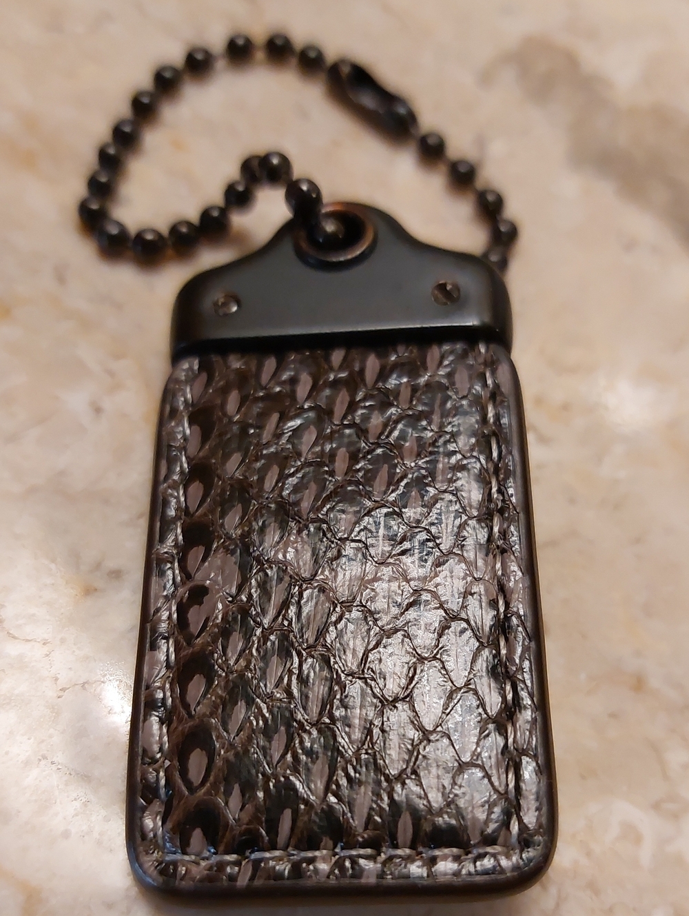 Coach 🐍1941 Exotic Python Clotchette & Hang Tag Heather Grey Gunmetal Rogue - Picture 4 of 8
